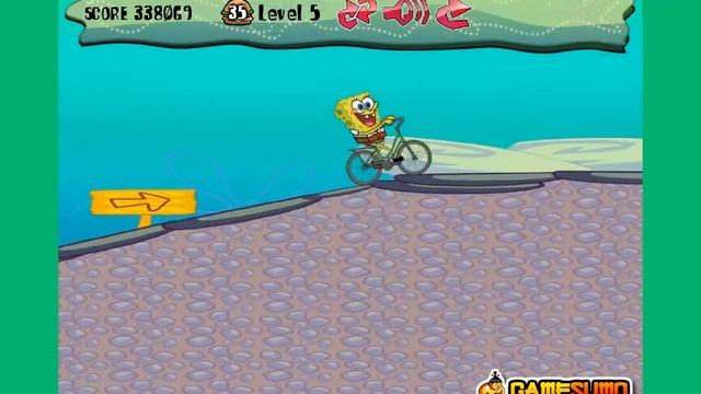 Губка Боб Рейс на велосипеде обзор Игры (GAMES SpongeBob Bike Ride) смотреть онлайн