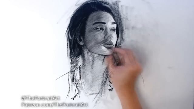 TIGHT FOR TIME? USE CHARCOAL! - The process of drawing with Charcoal Pencil смотреть онлайн