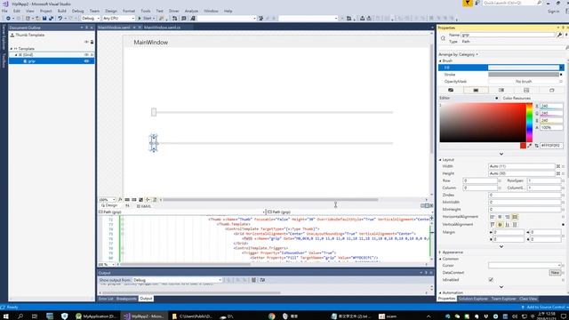 Visual Studio 2017 : C# WPF update slider buttom color смотреть онлайн