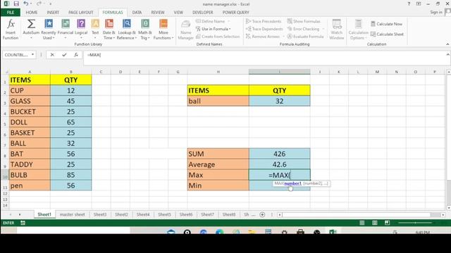 name manager | name manager in excel | how to use name manager | excel | Microsoft excel смотреть онлайн