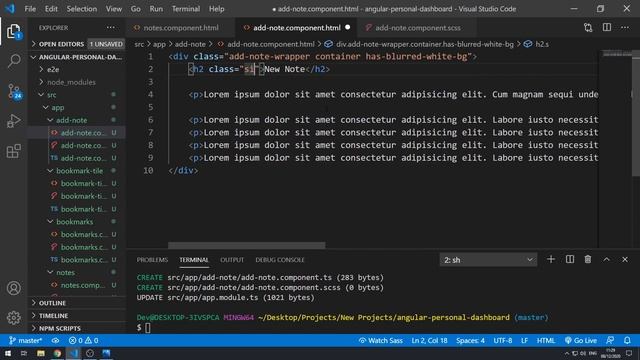 Part 7: Building the Add Note View | Angular - Build a Personal Dashboard App смотреть онлайн