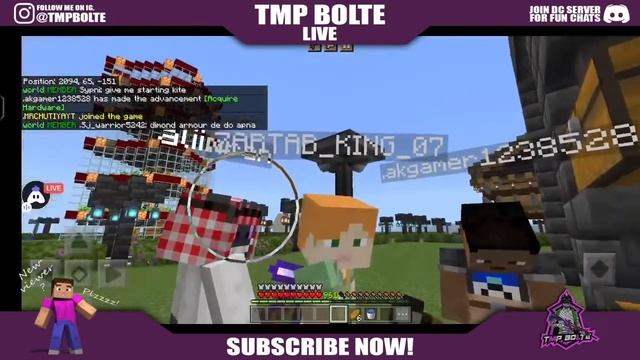 MINECRAFT SUSCRIBER SMP LIVE ♥️ | ROAD TO 4K | JAVA+PE SERVER?? | TMP BOLTE LIVE смотреть онлайн