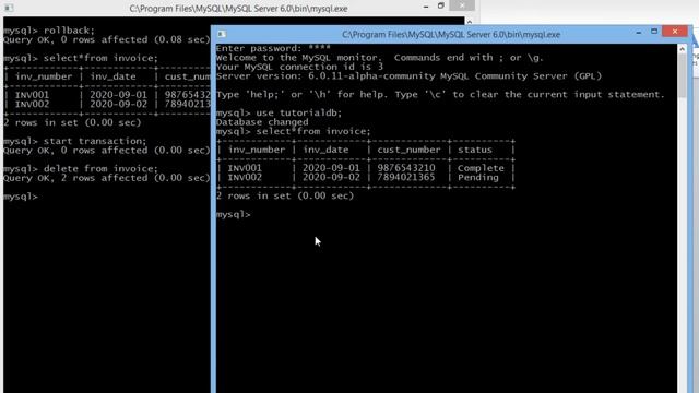 MySQL Tutorial 22 : Rollback смотреть онлайн