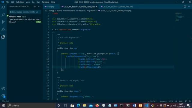 Migration Database Pada Framework Laravel смотреть онлайн