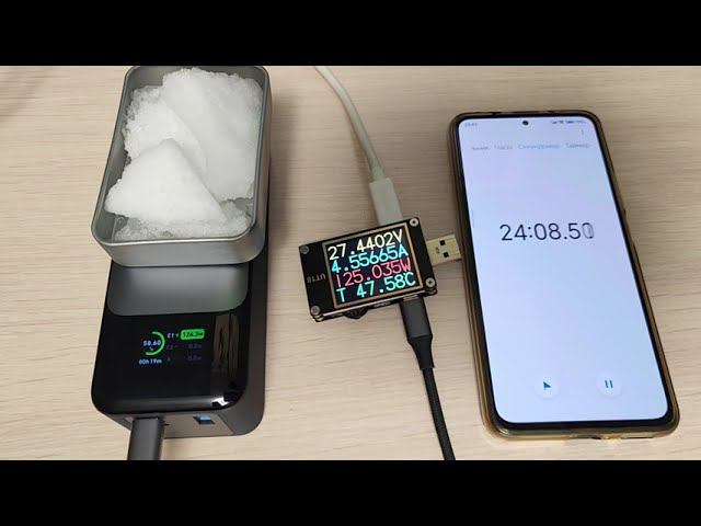 Тест скорости зарядки 140W POWERBANK ANKER 737 24000 mAh смотреть онлайн