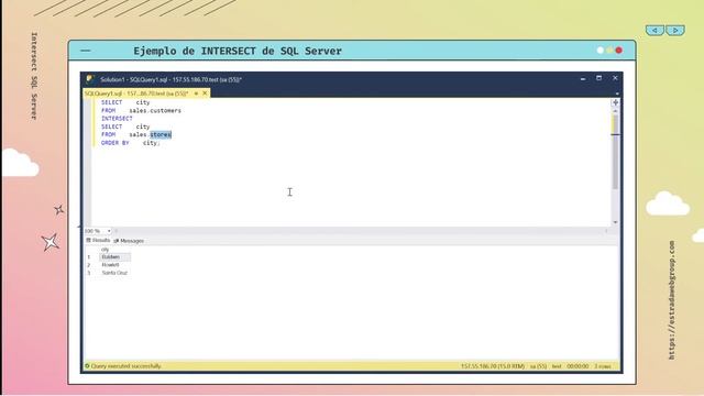 Cómo usar el operador INTERSECT de SQL Server para consultar dos o más tablas смотреть онлайн