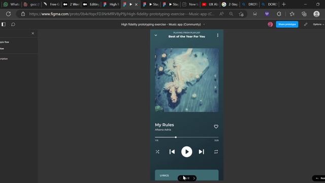 High fidelity prototyping exercise in Figma - Music app (UX Design) смотреть онлайн