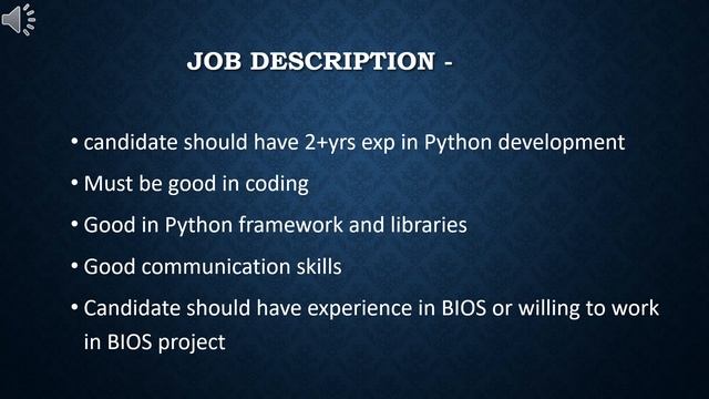 Python Bios Developer Job Opening #jobs #jobsearch #jobopenings #pythonprogramming смотреть онлайн