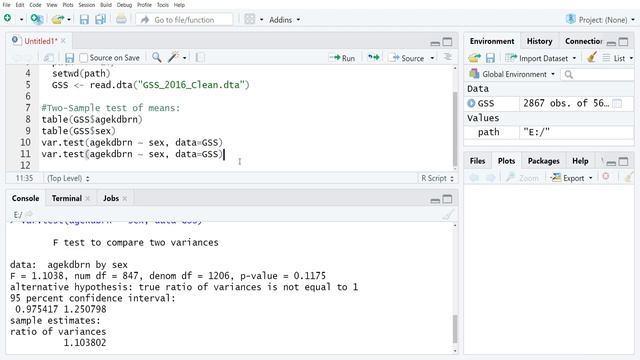 The Two-Sample Test of Means in R смотреть онлайн