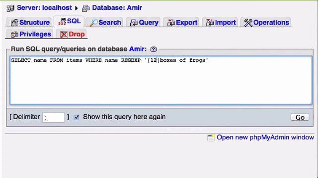 ۱۴- مبین منظم یا Regular Expression در MySQL смотреть онлайн