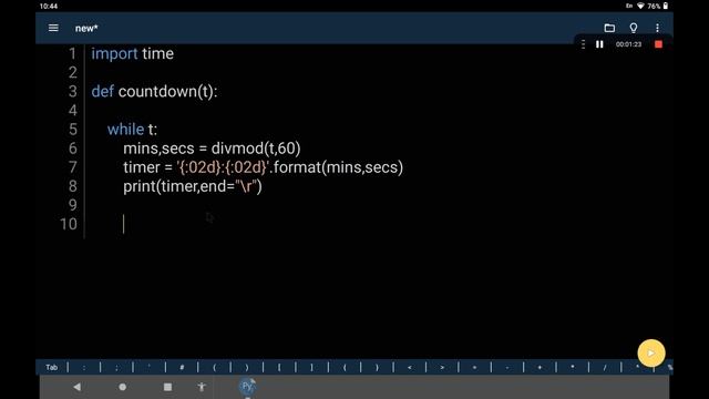 PYTHON PROJECT - 6 TIMER CLOCK FOR BEGINNERS IN PYDROID 3 смотреть онлайн