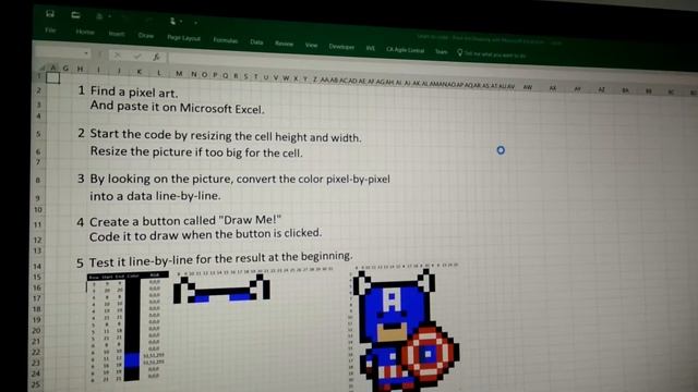 Learn to code: Pixel Art Drawing with Microsoft Excel смотреть онлайн