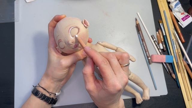 Текстильная кукла Мила | часть 2 | рисуем личико | textile doll draw a face смотреть онлайн