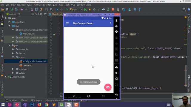 18. Android Tutorials in Pashto - NavigationDrawer and Fragment смотреть онлайн