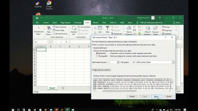 Import Text (Delimited) in Excel смотреть онлайн