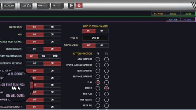 Activating Fine Fader Control on the Soundcraft UI24r mixer смотреть онлайн