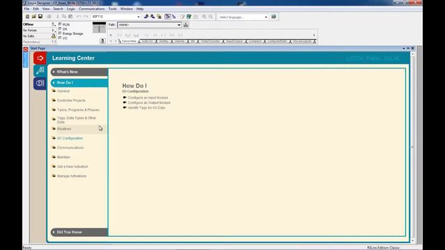Introduction to the help screen on Rockwell Software Studio 5000 смотреть онлайн