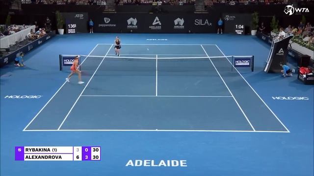 Elena Rybakina Vs. Ekaterina Alexandrova | 2024 Adelaide Quarterfinal | WTA Match Highlights