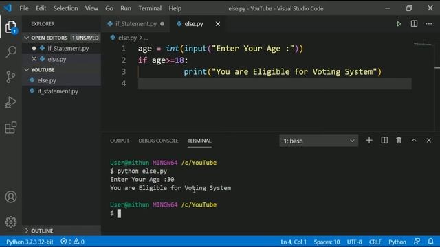else statement in python in Hindi || Best using 'else' Statement || else statement in Hindi смотреть онлайн