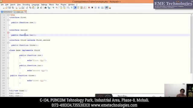 How to use Multiple Inheritance with Interface in PHP смотреть онлайн