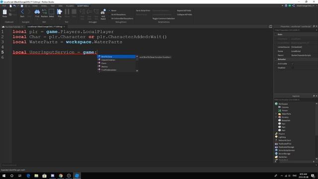 Roblox Scripting Tutorial | WATER RUN ABILITY смотреть онлайн