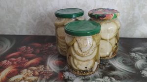 Хрустящие маринованные кабачки 🥒 С зёрнами горчицы! Пальчики оближешь
