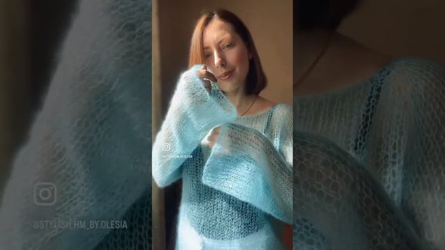 Нежная бирюзовая паутинка связана на заказ, возможен повтор ? #вязание #вязаниеназаказ #мохер смотреть онлайн