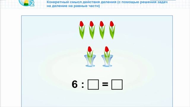 СМЫСЛ ДЕЙСТВИЯ ДЕЛЕНИЯ С ПОМОЩЬЮ РЕШЕНИЯ ЗАДАЧ .ЧТО НАЗЫВАЕТСЯ ДЕЛЕНИЕМ. смотреть онлайн