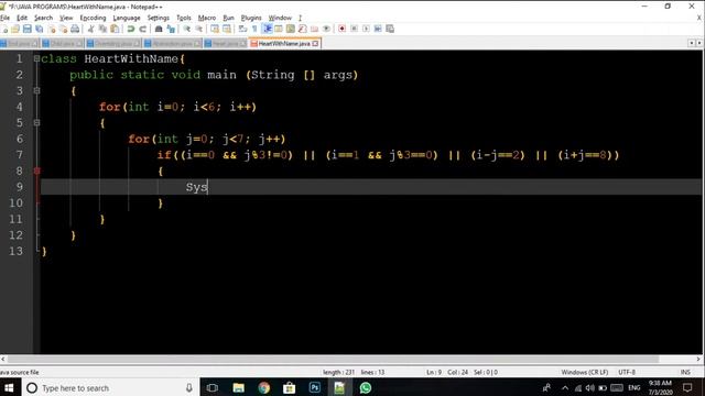 How to make a heart with name in java смотреть онлайн