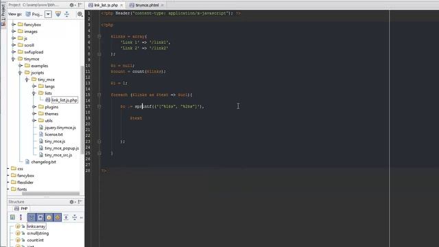 Use PHP to generate links dynamically for use in TinyMCE смотреть онлайн