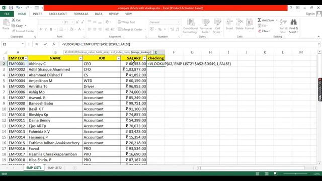 How to Compare Sheets with vlookup |Malayalam смотреть онлайн