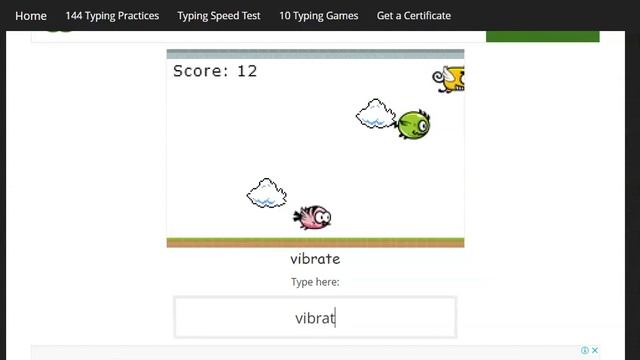 Typing Game Flying Race смотреть онлайн
