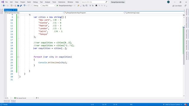 Range Operator in C# 8 смотреть онлайн