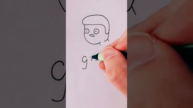 Как нарисовать мальчика и девочку? ? #shorts смотреть онлайн