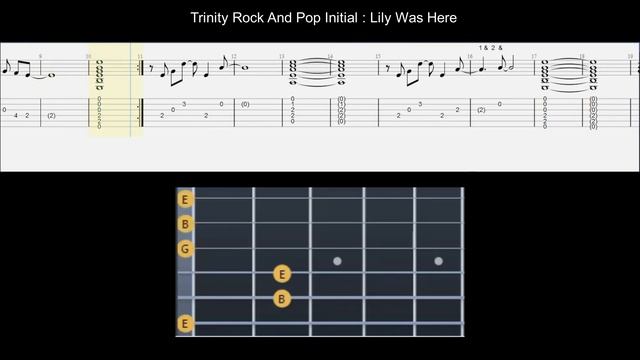Trinity Rock And Pop Guitar - Initial Grade - Lily Was Here - Tabs/Sheet and Play Along смотреть онлайн