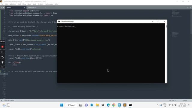 Python Selenium Tutorial: Browsing chrome using python code смотреть онлайн