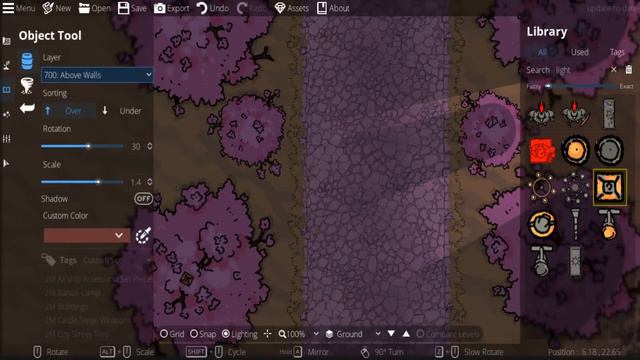 Dungeondraft: Cherry Blossom Tree Pathway смотреть онлайн