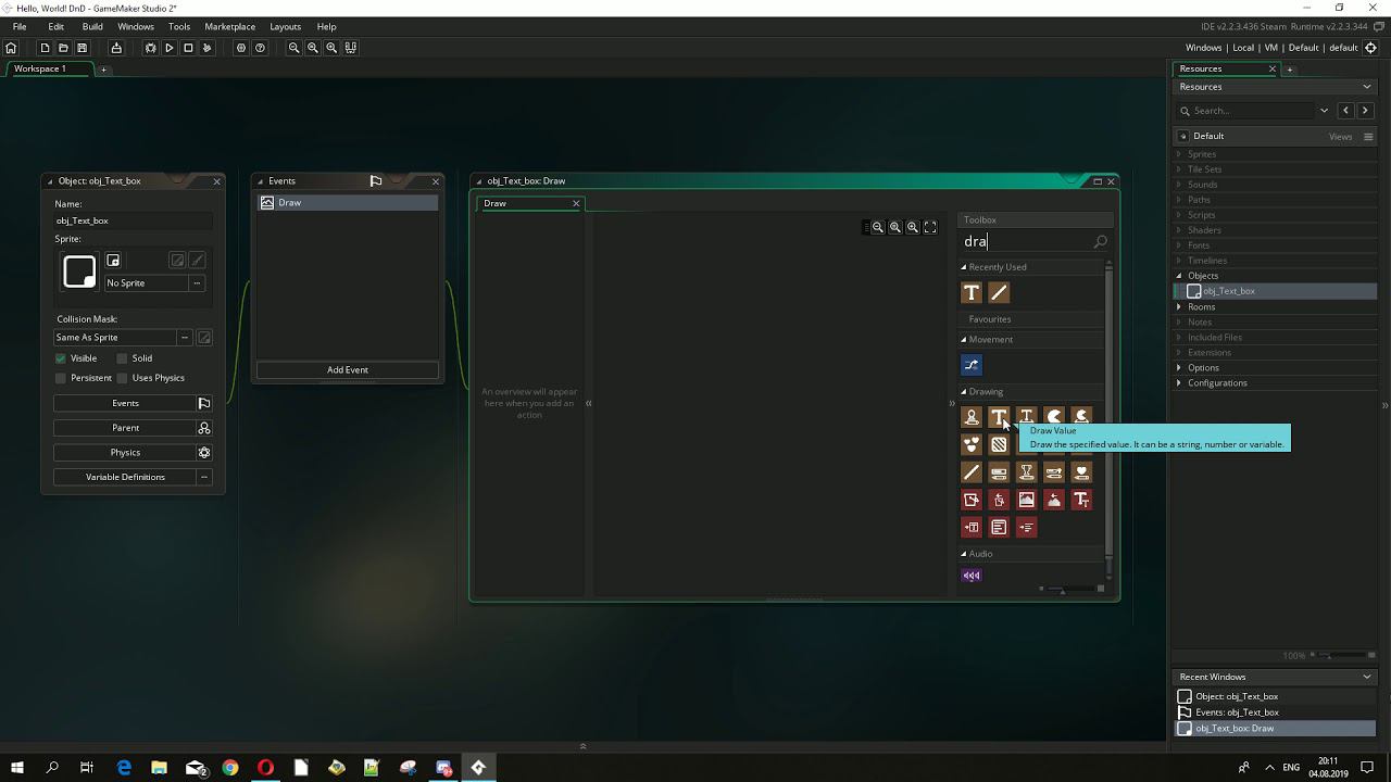 Hello, World! В GameMaker Studio 2 | DnD tutorial смотреть онлайн