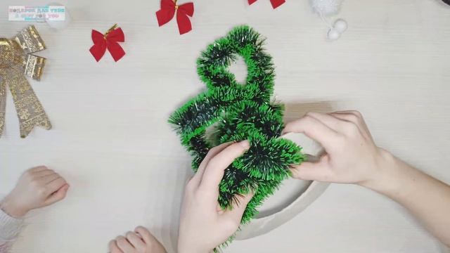 Новогодний венок своими руками. Минимум затрат / Сhristmas wreath / Рождественский венок смотреть онлайн