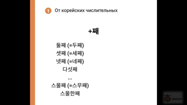 23 - ПОРЯДКОВЫЕ ЧИСЛИТЕЛЬНЫЕ В КОРЕЙСКОМ ЯЗЫКЕ смотреть онлайн