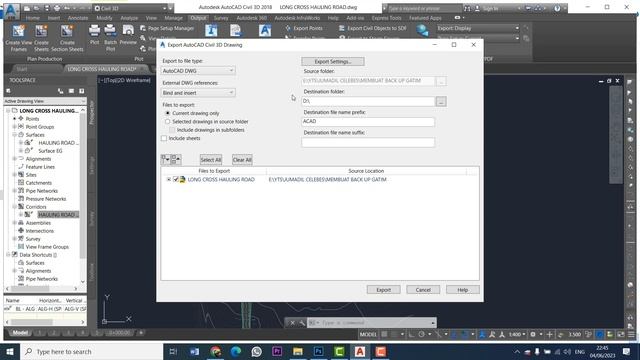 CARA EXPORT FILE CIVIL 3D KE AUTOCAD 2D смотреть онлайн