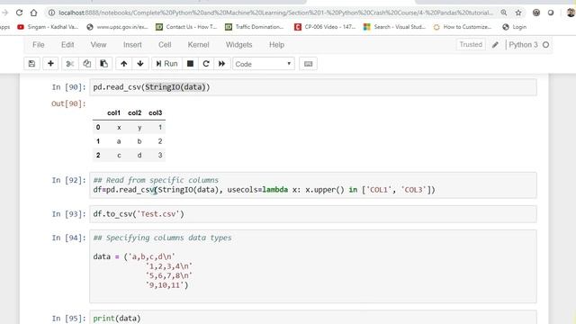 Tutorial 6- Pandas,Reading CSV files With Various Parameters- Part 2 смотреть онлайн