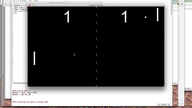 Pong written in Python with Pygame смотреть онлайн