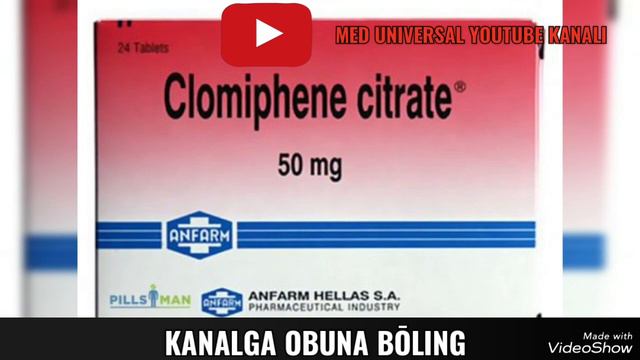 KLOMIFEN TABLETKASI HAQIDA MA'LUMOT. KLOMIFEN INSTRUKSIYASI HAQIDA MA'LUMOT. #KLOMIFEN #КЛОСТИЛБЕГИ