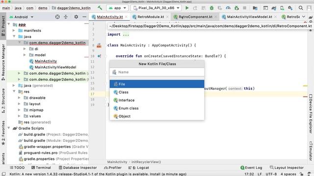 Android Kotlin Dagger2 Implementation using Retrofit2, MVVM, RecyclerView using GitHub API. смотреть онлайн