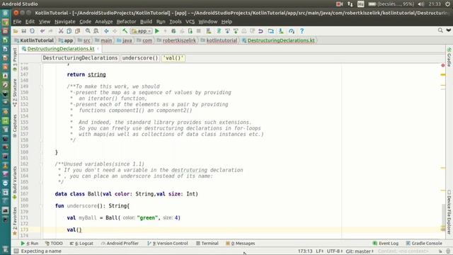 Android Kotlin Tutorial #147 - Destructuring Declarations - Unused variables смотреть онлайн