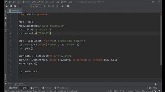 Mp3 Player in Tkinter - Part 4 - Adding a play button смотреть онлайн
