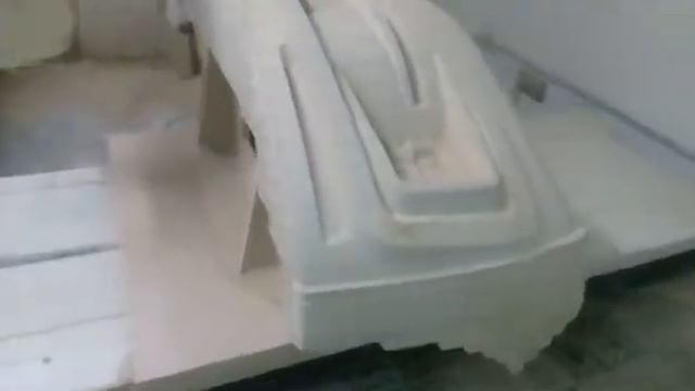 Окончание фрезеровки модели бампера. смотреть онлайн