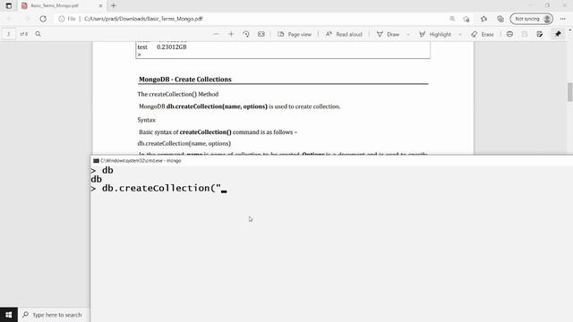 Create and Remove Database and Collection with Pretty and Count() method in MongoDB смотреть онлайн
