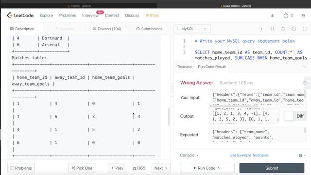 LeetCode Medium 1841 "League Statistics" Interview SQL Question with Detailed Explanation смотреть онлайн